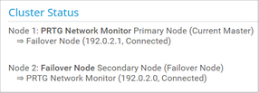 Cluster Status Cluster Status
