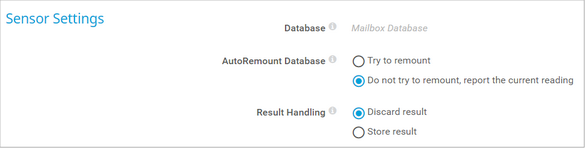 Sensor Settings Sensor Settings