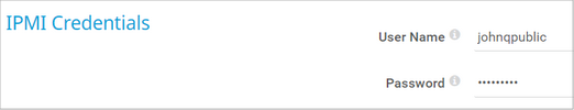IPMI Credentials IPMI Credentials