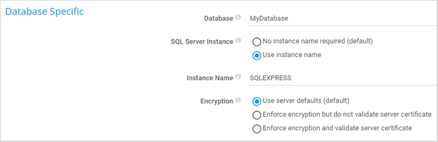Database Specific Database Specific