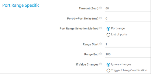 Port Range Specific Port Range Specific