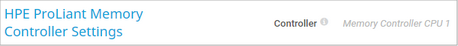 HPE ProLiant Memory Controller Settings HPE ProLiant Memory Controller Settings